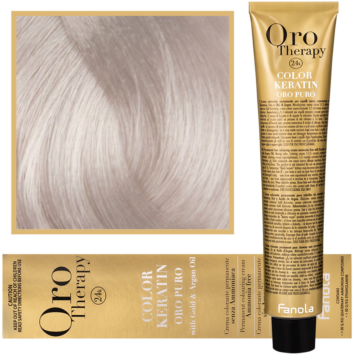 Fanola 10.1 Extra Oro Puro Therapy Keratin Color 100 ML blond Platyna ASZ Extra 8032947864584