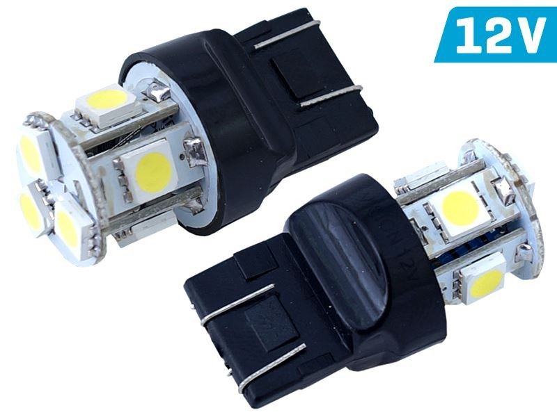 Żarówka samochodowa LED W21/5W T20q 12V 8xSMD biała Y6-1317