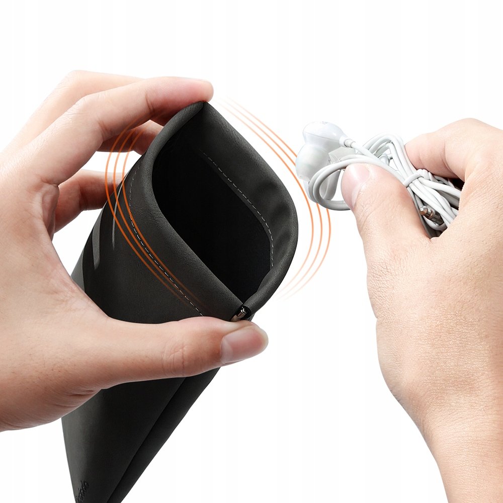 MCDODO ETUI WOREK POKROWIEC NA AKCESORIA ZAMYKANY (L) CZARNY