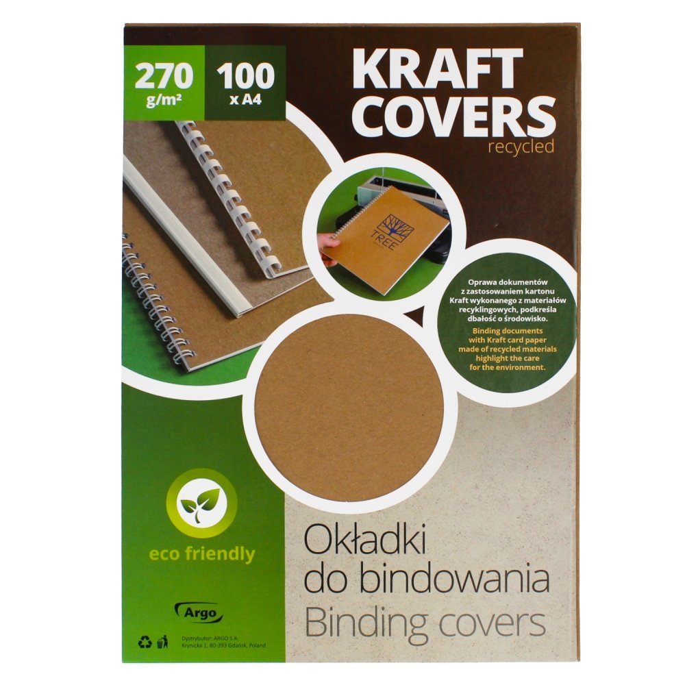 Okładka do bindowania KRAFT A4 Argo 100szt