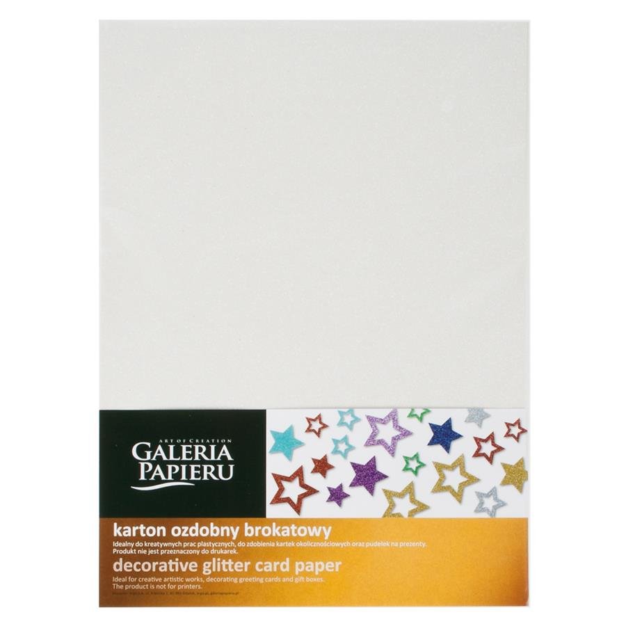 Galeria Papieru Karton A4 brokat biały 210g/m2 (5)