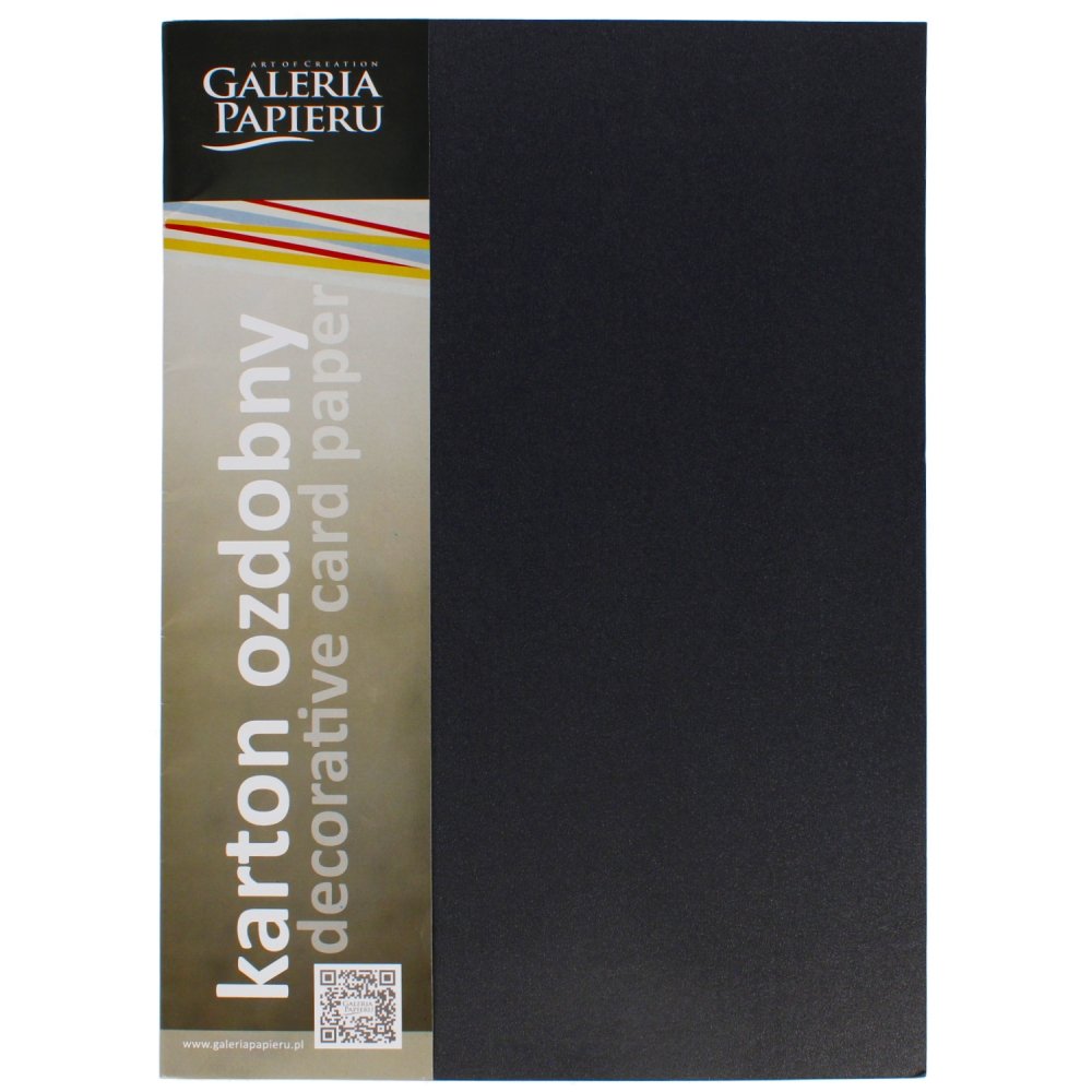 Papier ozdobny Galeria Papieru Millenium czarny 250g/m2 20ark.