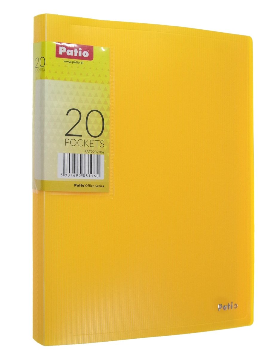 Teczka A5 z 20 koszulkami Clear Book Patio Żółty