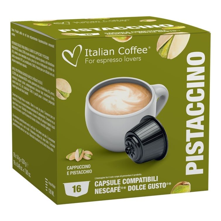 Italian Coffee La Boutique del Caffe SRL Pistaccino (napój kawowy pistacjowy) kapsułki do Dolce Gusto - 16 kapsułek