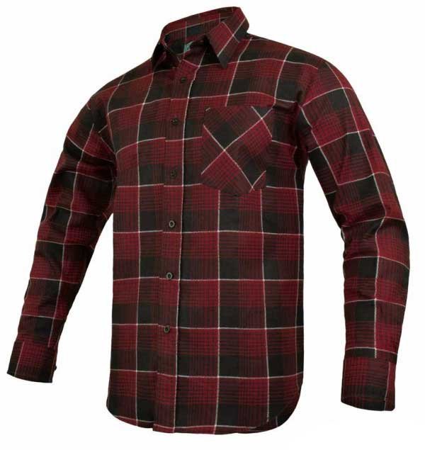 Modar Koszula Robocza Flanelowa Kratę Czerwona 40