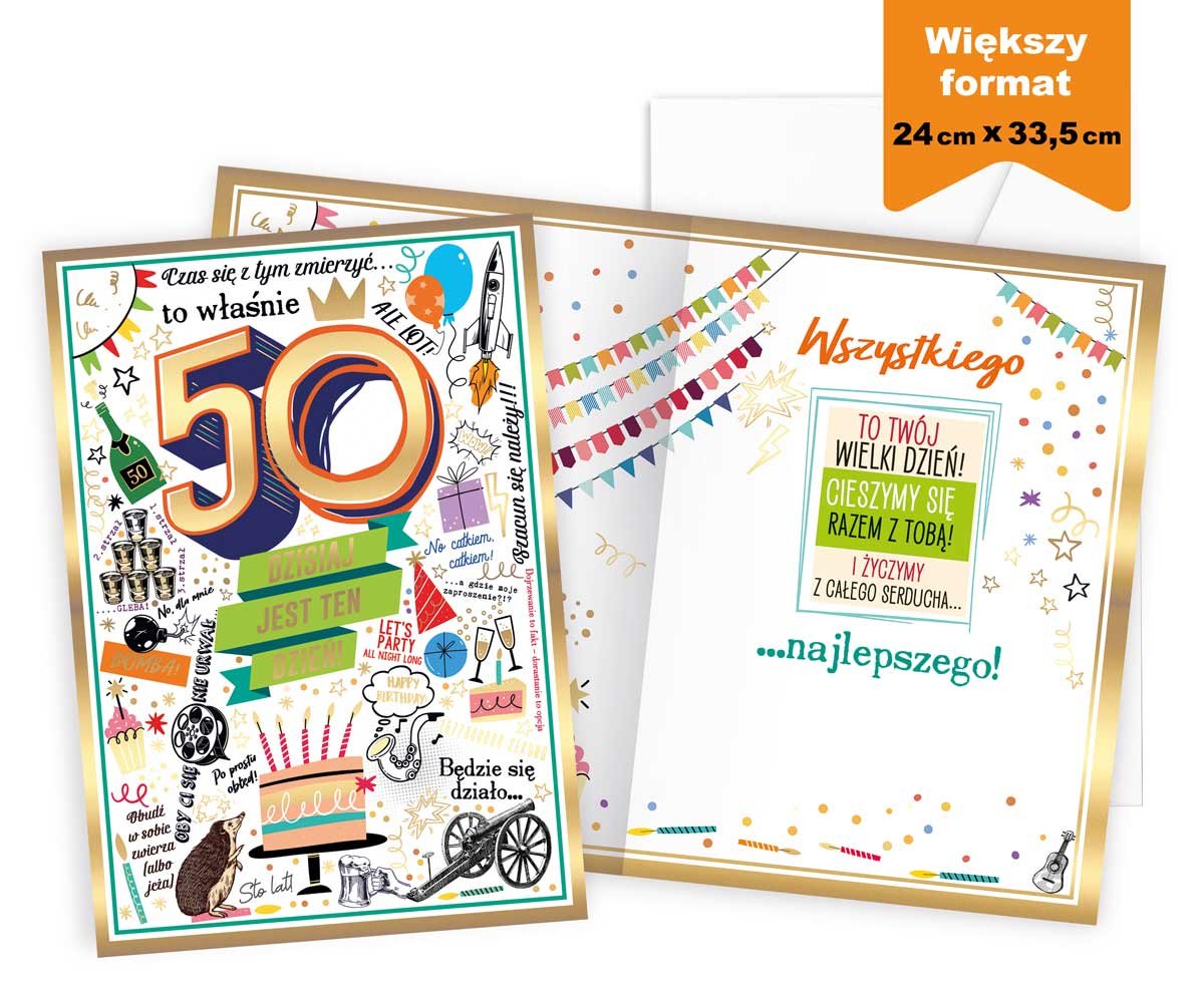 Karnet Prestige P-040 Urodziny 50 (Cyfry)