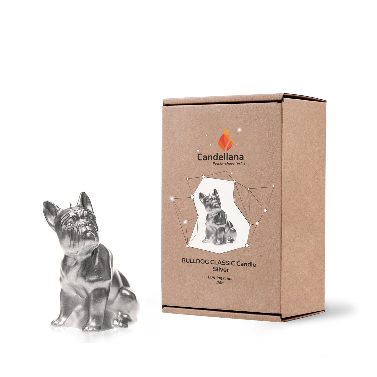 Świeca Candellana Bulldog Classic Śilver