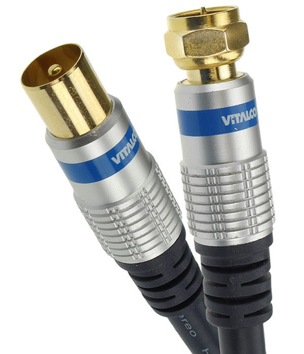 Kabel (przewód) antenowy TV - F (sat) Vitalco 1.5m 1,5m ✦ SALON ✦ ZAPYTAJ O RABAT ✦ RATY 30x0%