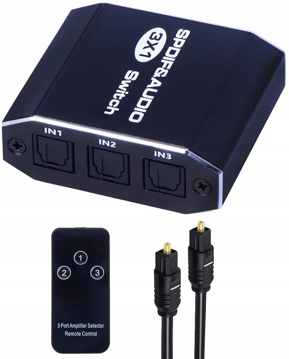 Audio Switch 3X1 Spdif Toslink Rozdzielac Optyczny