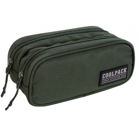 Piórnik saszetka podwójna Coolpack Clever ARMY GREEN - PATIO