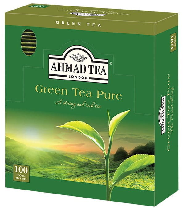 Ahmad Tea Green Tea Pure zielona herbata 100 torebek aluminiowych