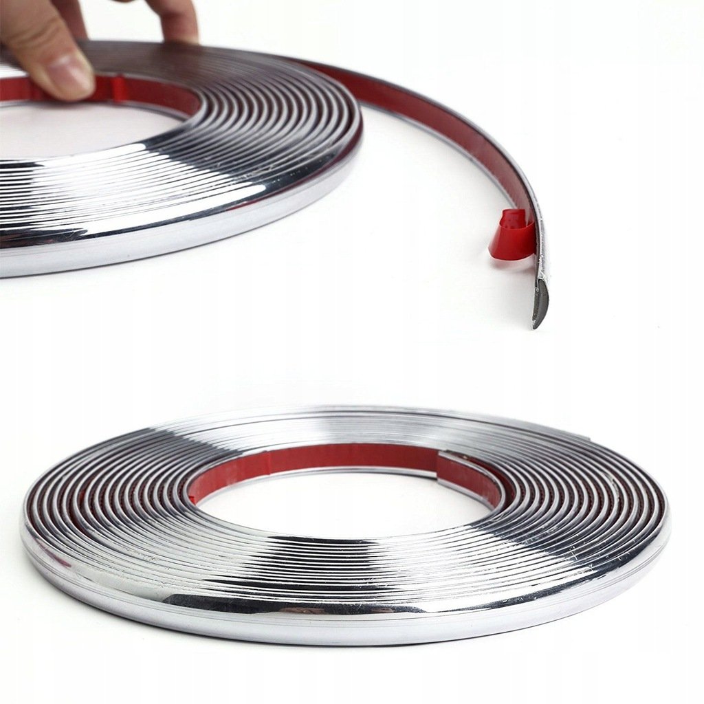 LISTWA OZDOBNA CHROM CHROMOWANA PASEK TAŚMA 17 mm
