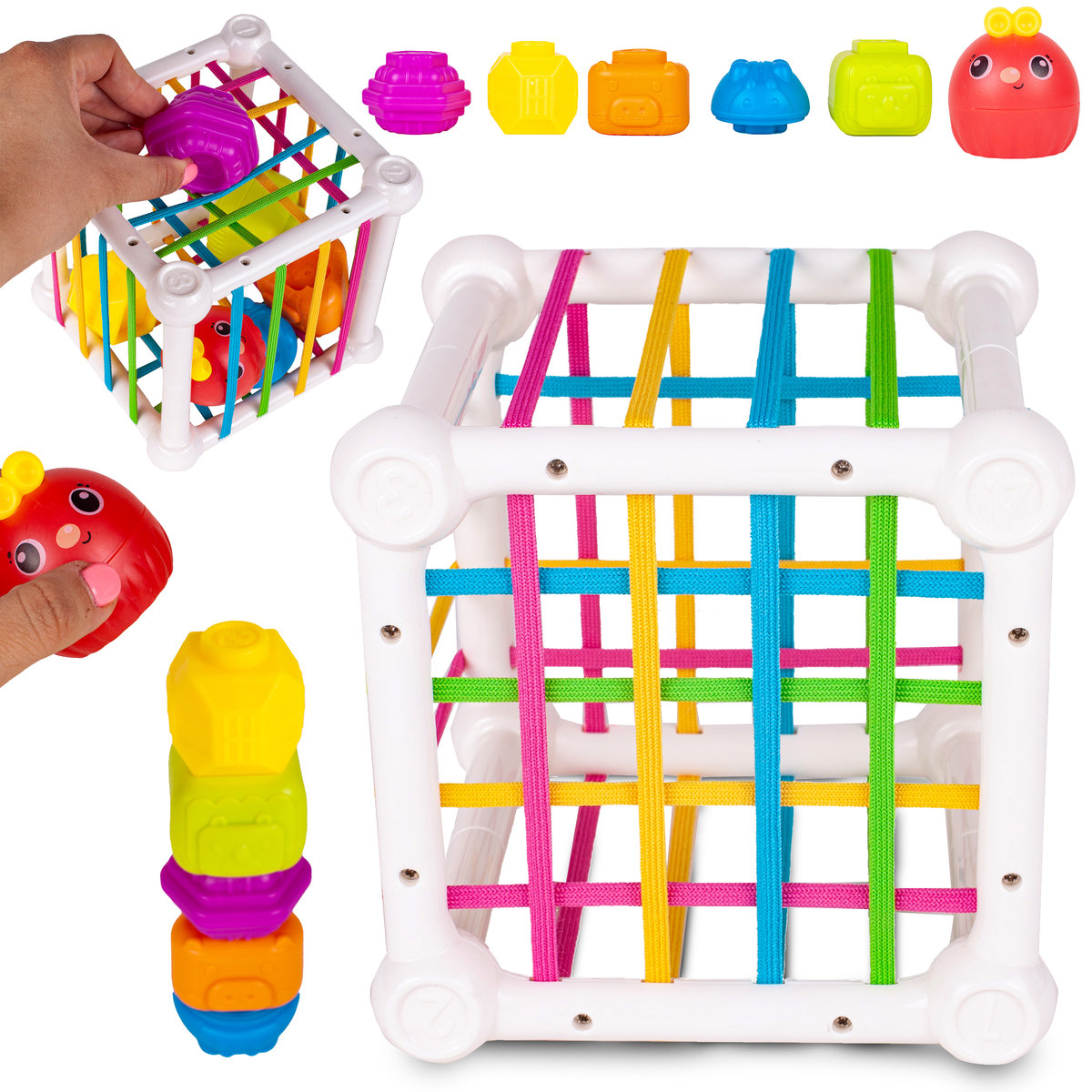 Klocki Kształty Sensoryczne Zabawa Zręcznościowa