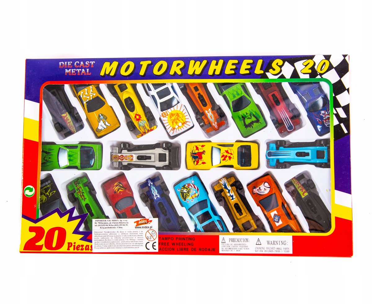 ZESTAW SAMOCHODÓW resoraki KOMPLET 20szt