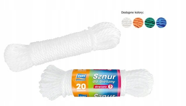 Ravi Sznur do bielizny skręcany 5 mm 20mb