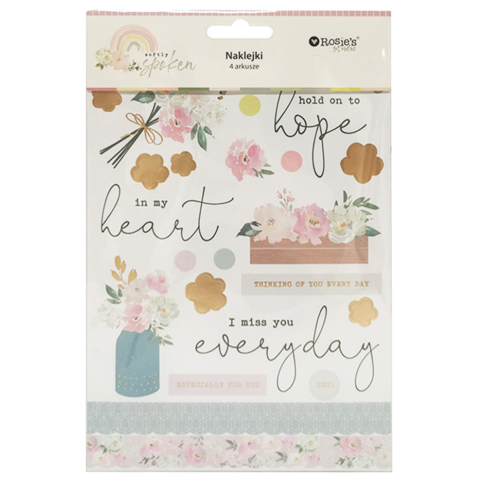 Softly spoken, Naklejki papierowe 4 arkusze