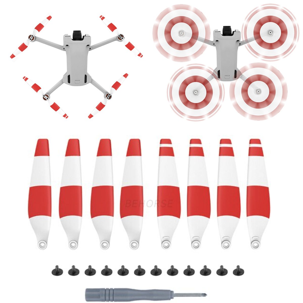 Śmigła Do Drona Dji Mini 3 Pro 8 Sztuk Red