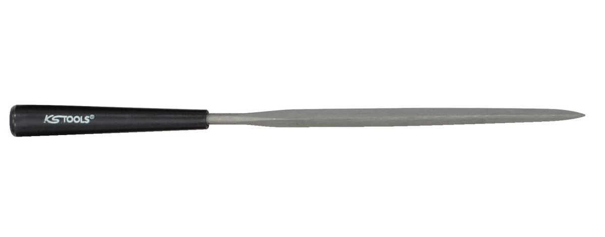 KS Tools - Trójkątny pilnik drutów 3 MM 90 mml/z uchwytami z tworzywa sztucznego 140.3054