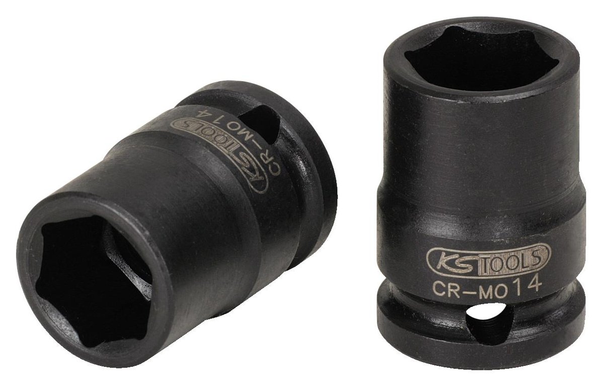 KS Tools 515.1524 3/8 cala Sześciokątny klucz nasadowy siły, krótkie, 24 MM 515.1524