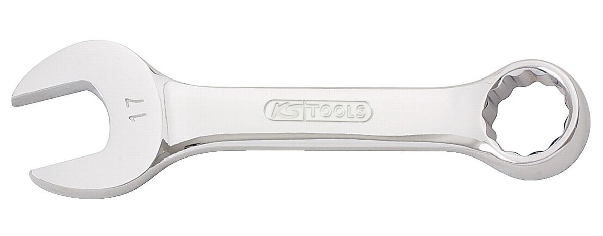 KS Tools 518.0014 Chrome Plus kluczy pierścieniowych szczękowych, bardzo krótki, 14 MM 4042146089385