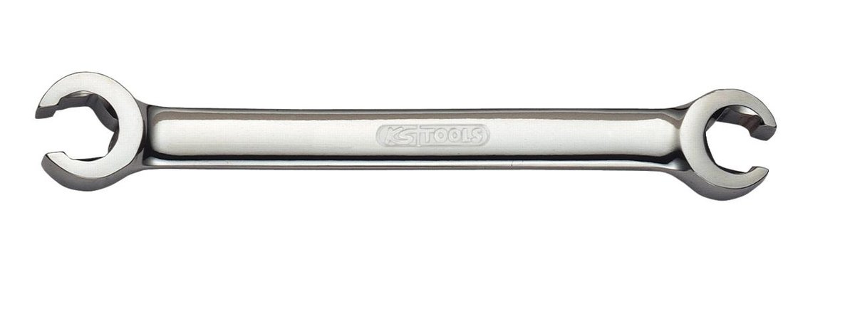 KS Tools 518.0516 Chrome Plus otwarty klucz oczkowy z podwójnym, narożników tabletu przy użyciu elastycznych pasków, 15 X 17 MM 4042146134498