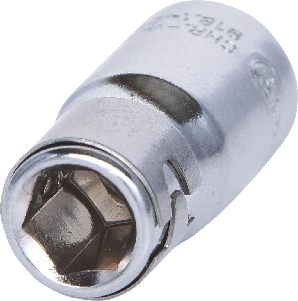 KS Tools 918.1422 1/4 cala Chrome Plus adapter-nasadka stykowa bit, z pierścieniem mocującym 4042146093375