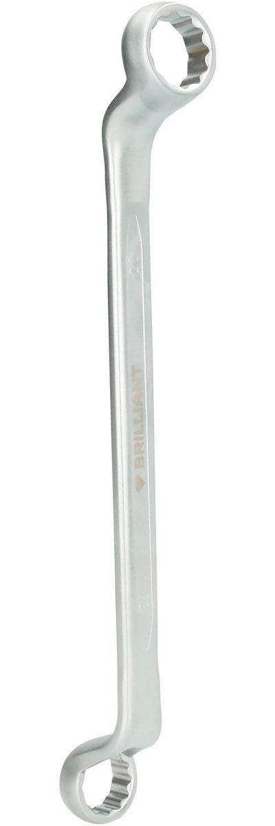 Brilliant Tools Podwójny klucz oczkowy, zagi?ty, 21 x 23 mm