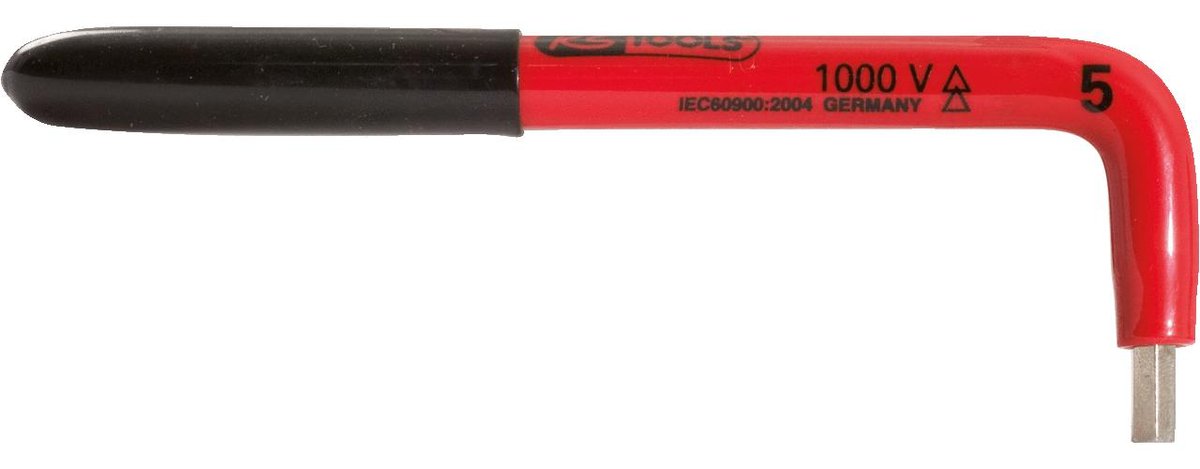 KS TOOLS Imbusowy wygi?ty klucz ko?owy z izolacj? ochronn?, 4mm
