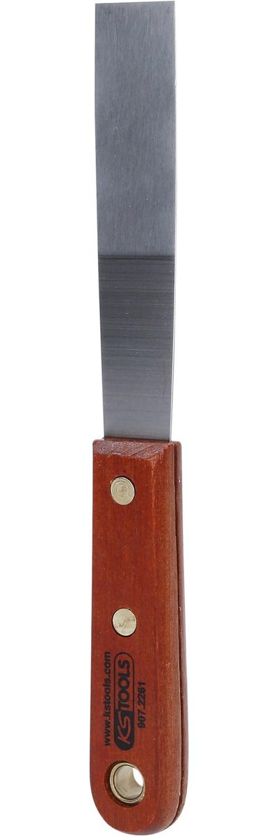 KS TOOLS Szpachla ze stali szlachetnej, 25mm, z uchwyt drewniany