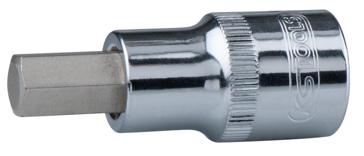 KS Tools 918.1619 1/2 cala Chrome Plus do śrub z łbem walcowym z gniazdem sześciokątnym nasadka stykowa bit, krótkie, 19 MM 4042146131152
