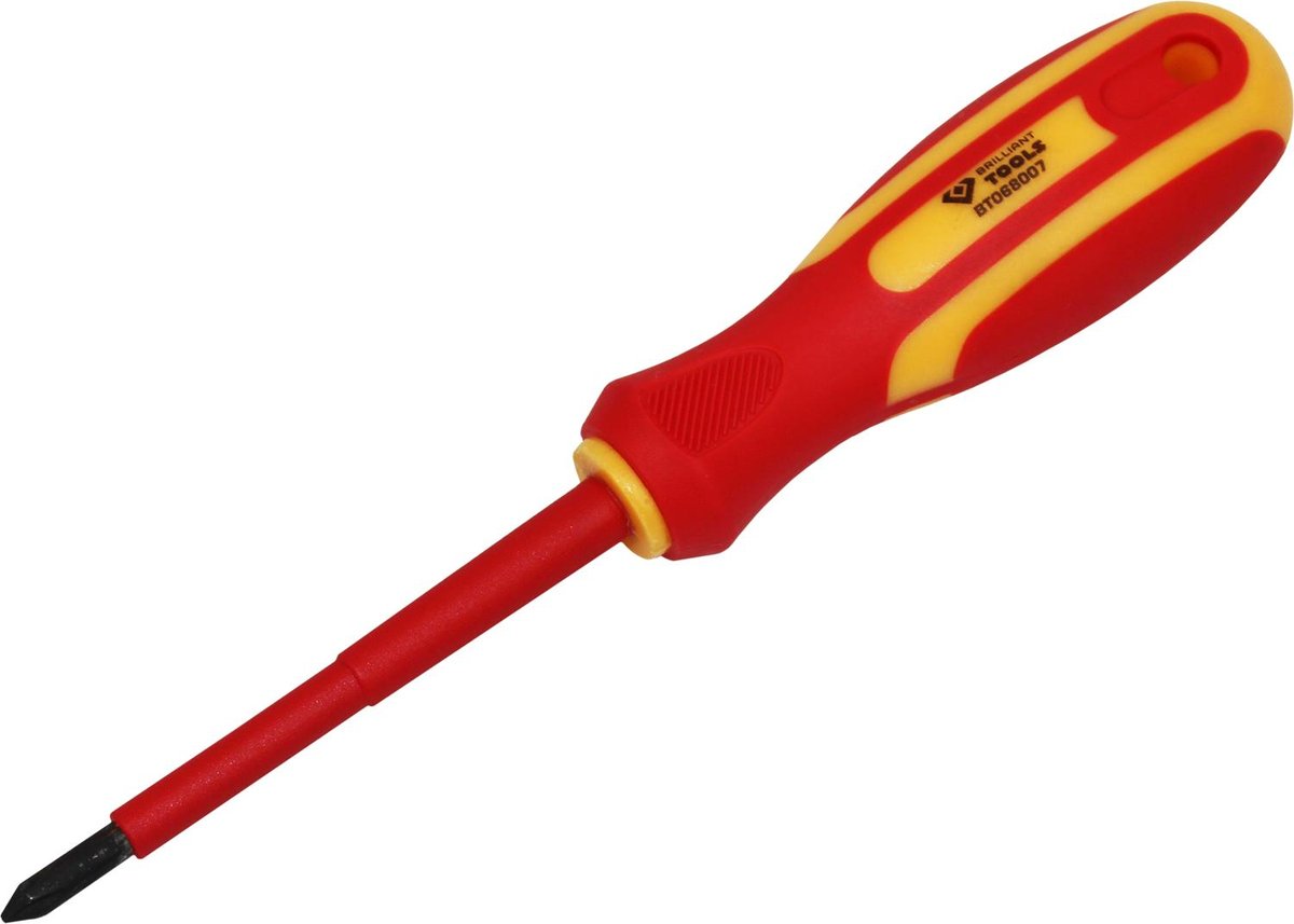 KS Tools BRILLIANT TOOLS BRILLIANT TOOLS BT068007 VDE śrubokręt krzyżowy PH1 x 80 mm [Powered by KS Tools] BT068007