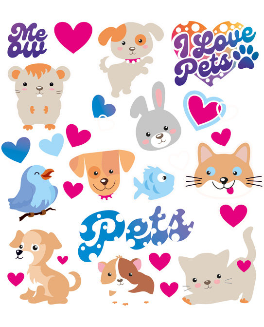 Naplamki Drukowane DM-06 Pets