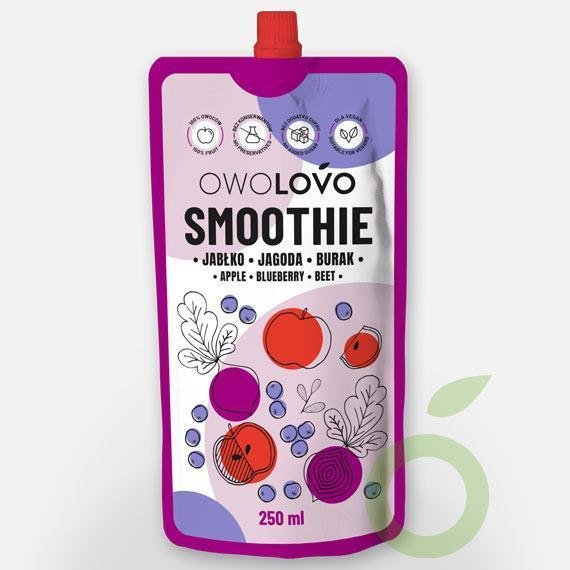 Owolovo Smoothie Pouch Jabłko-Jagoda-Burak 250 ml