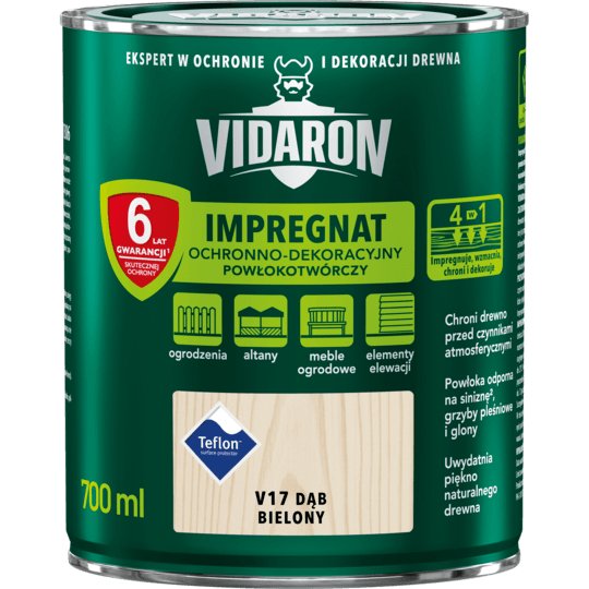 Vidaron Impregnat do drewna d$210b bielony 0 7 l