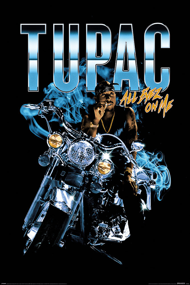 TUPAC SHAKUR (ALL EYEZ MOTORCYCLE) plakat 61x91cm