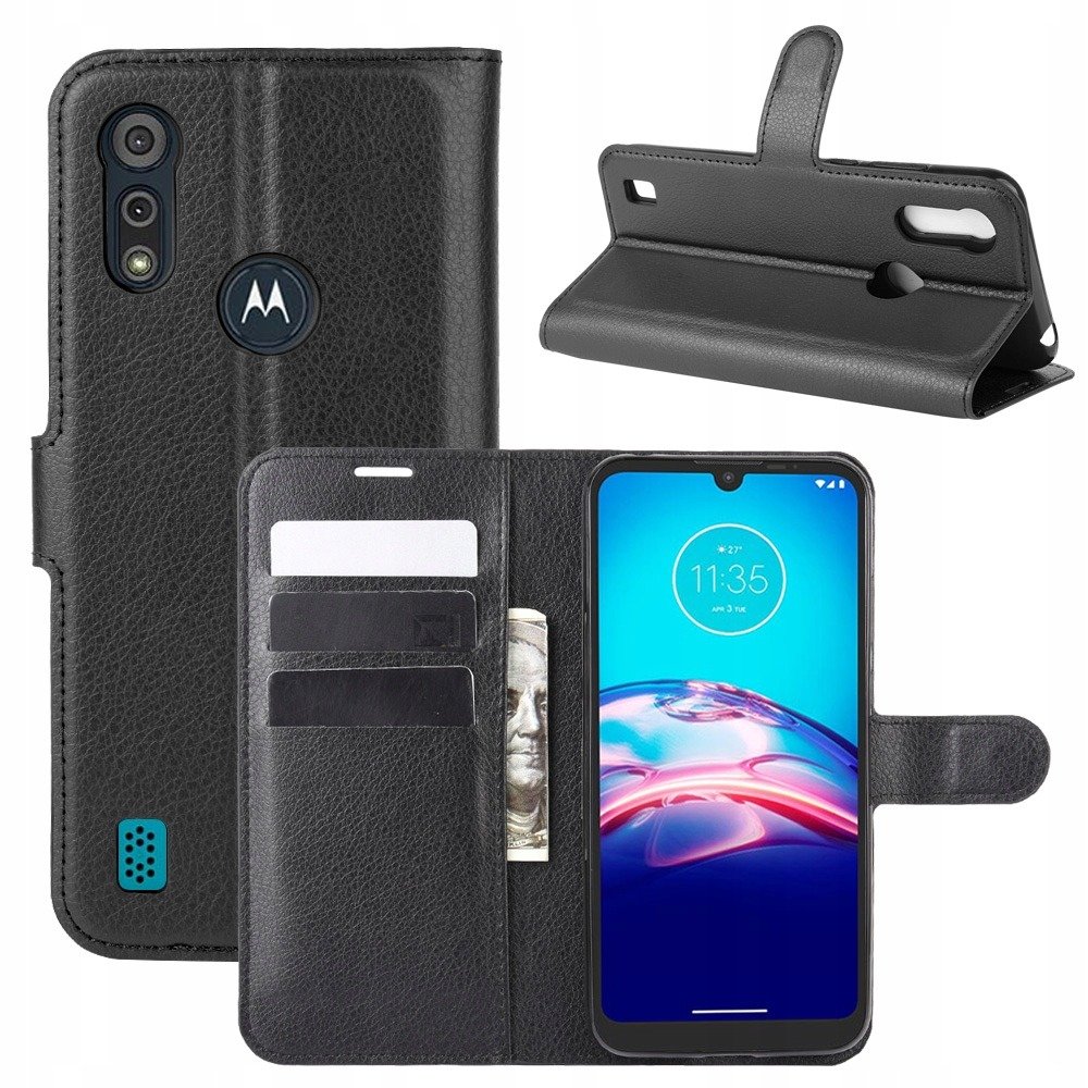 Litchi Moto E6S Czarny