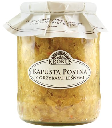 Krokus Kapusta Postna z Grzybami Leśnymi 670g - Krokus smaknatury-KROKAPUSTAZGR