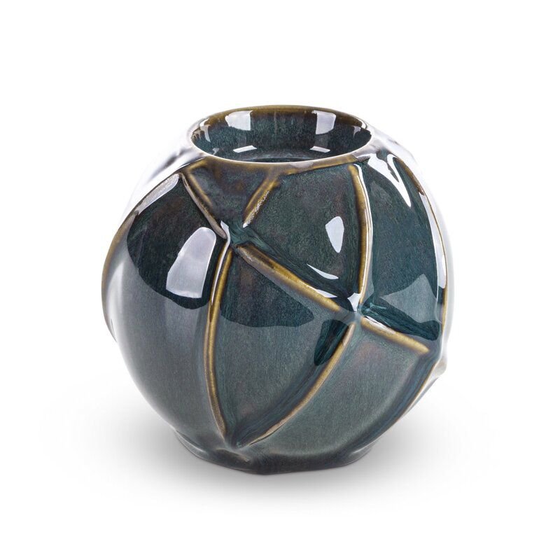 Świecznik ceramiczny kula TEO 10X10X9 turtkusowy x2