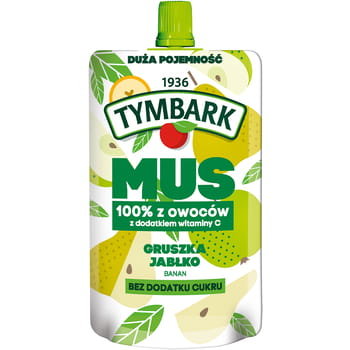 Tymbark Mus 100% gruszka jabłko banan XXL 200 g