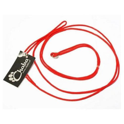 Chaba Smycz Ringówka - 4Mm Czerwona