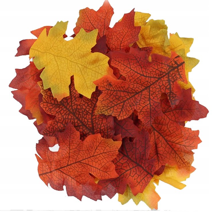 Sztuczne Liście Listki Jesienne Ozdoby Liść 25szt