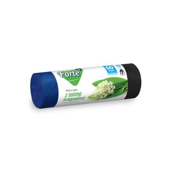 Forte FORTE Worki na śmieci LDPE 60L 10szt z taśmą 5908288971157