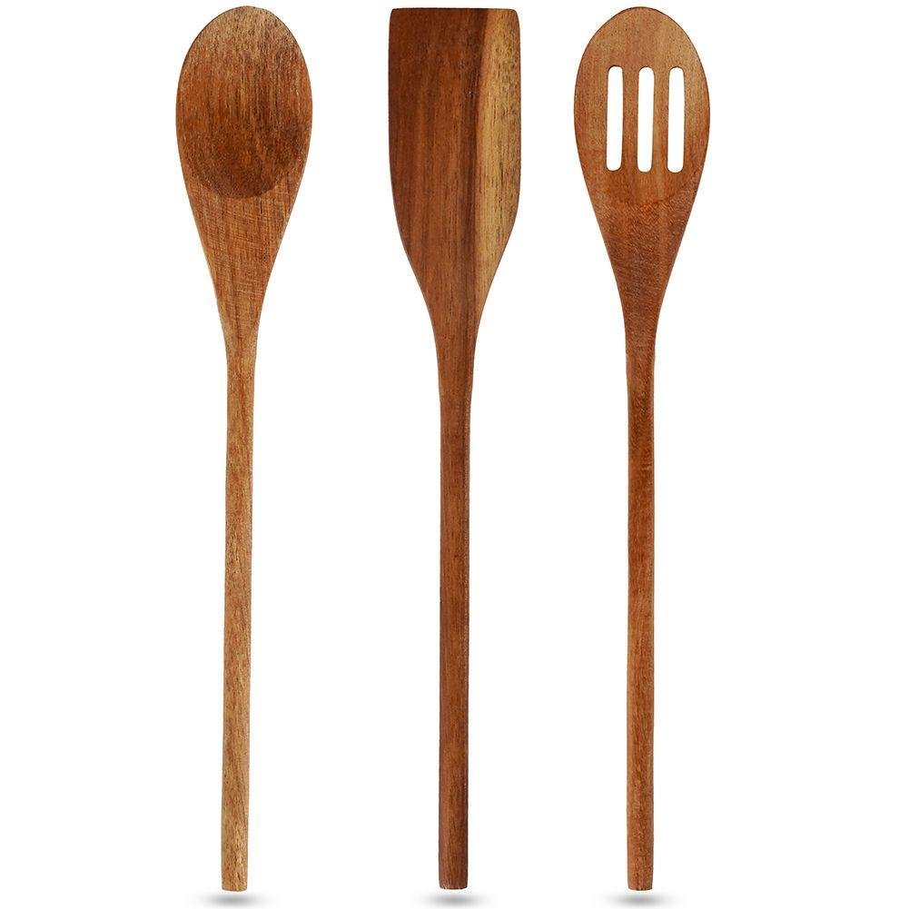 Excellent Houseware Przybory Kuchenne Drewniane Zestaw 3 Szt.