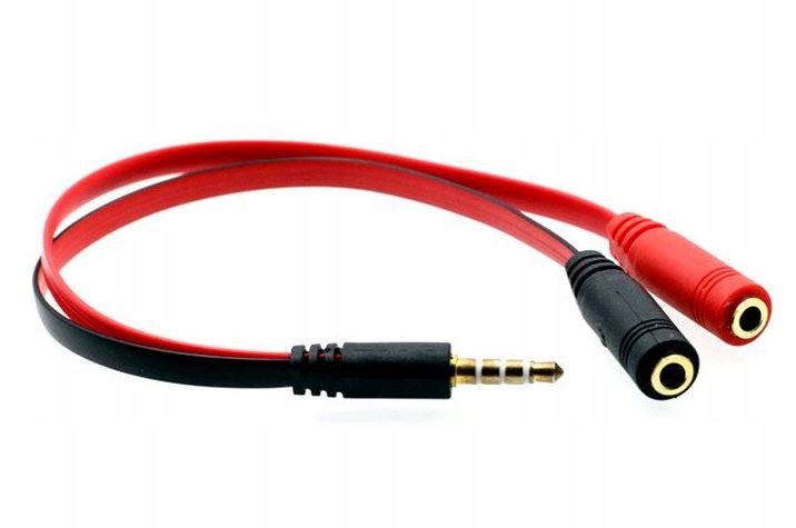 Adapter/kabel Combo Jack 4 Polowy - 2 X Jack Audio