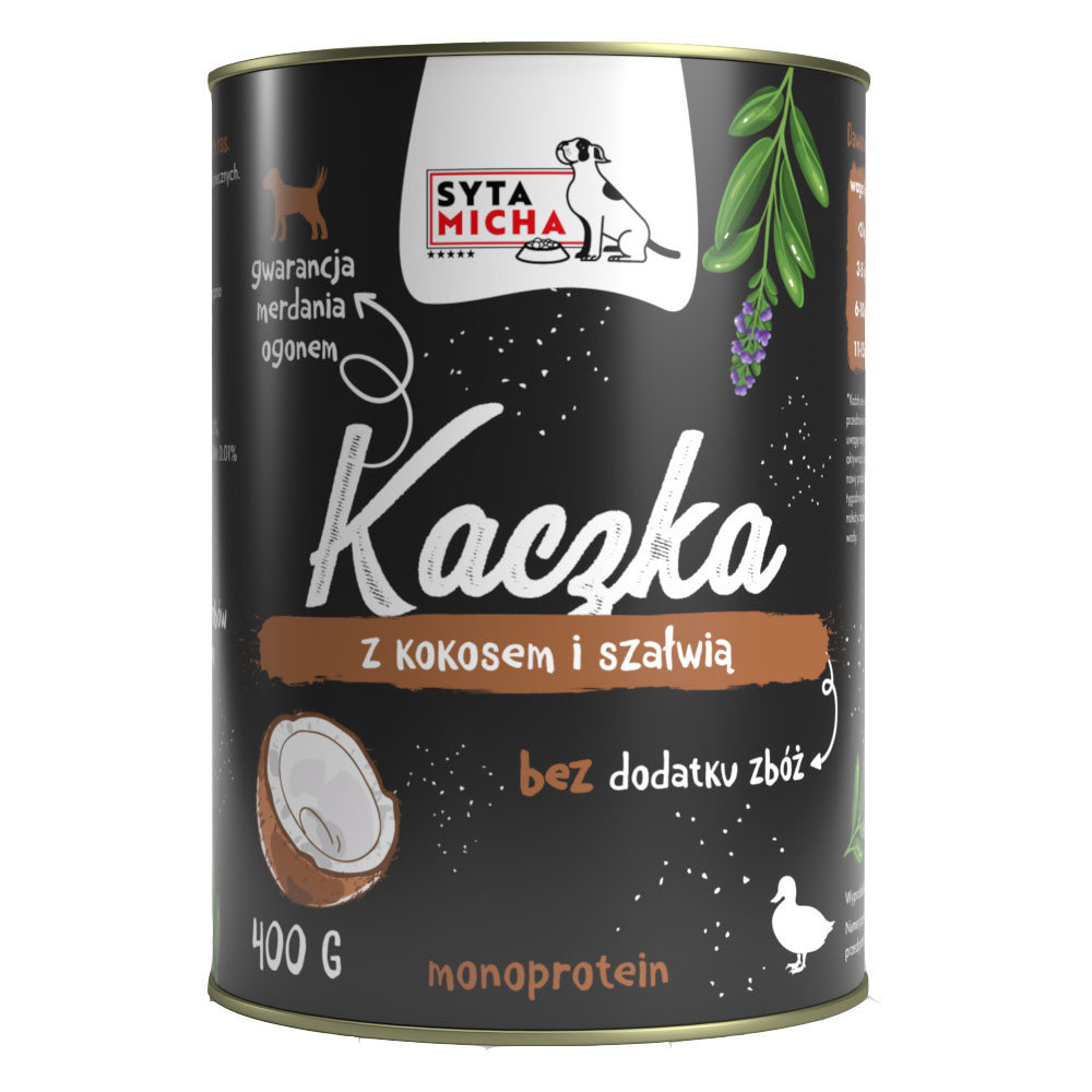 Syta Micha Karma Mokra Dla Psa Kaczka Z Kokosem I Szałwią 400G