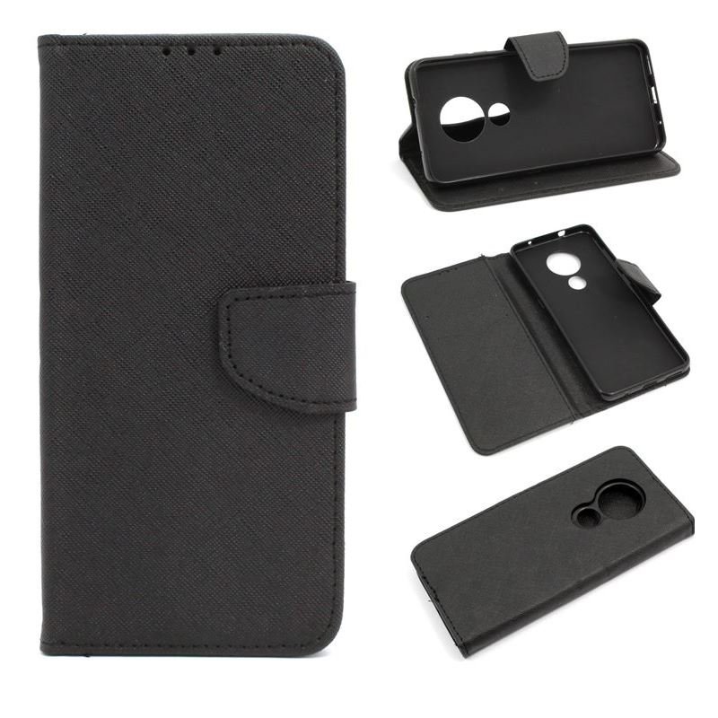 Etui Fancy Diary Do Telefonu Nokia 6.2 / 7.2 Czarne Case Pokrowiec