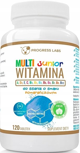 Progress Labs Progress Labs Multiwitamina Complex Junior 120 tabletek do ssania 3709141