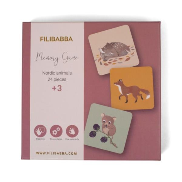 Filibabba Gra Memory Nordic animals