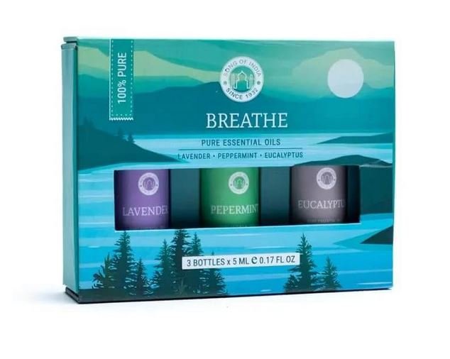 Olejki eteryczne BREATHE - zestaw do aromaterapii (3 x 5ml)