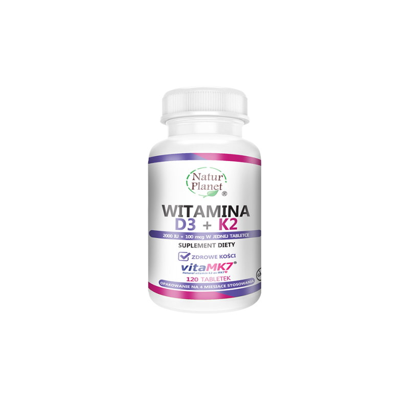 INFO-FARM NaturPlanet Witamina D3 + K2 - 120tabl